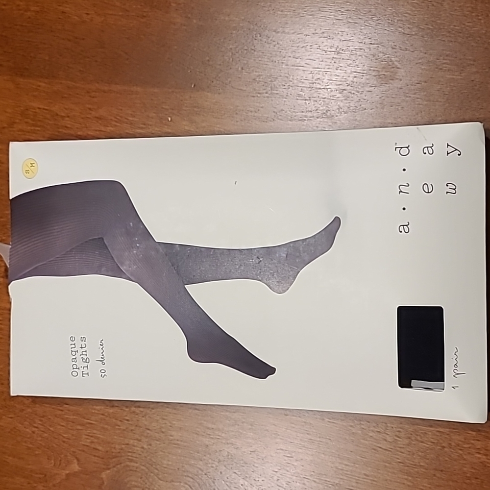 Black opaque tights S/M - NEW w/ tags